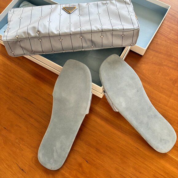NWB Small Prada Satin Slippers Travel Set - Picture 6 of 6